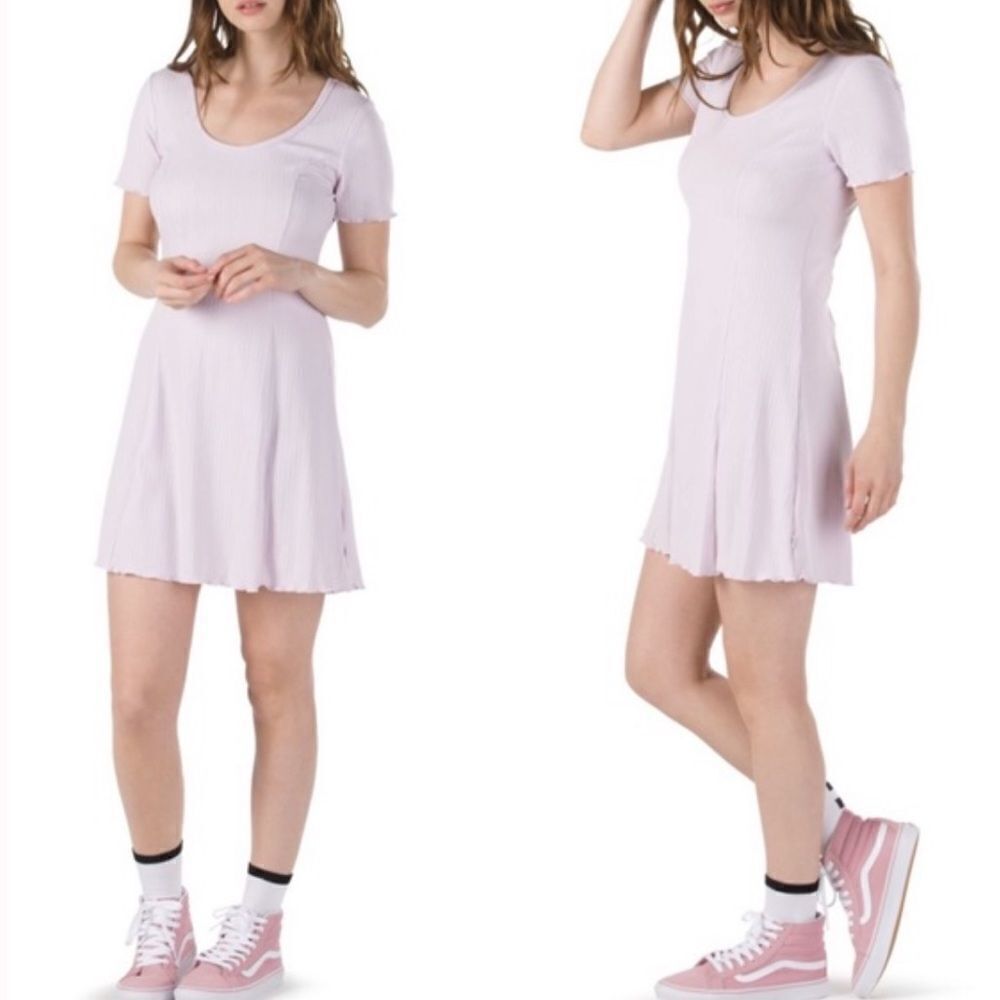 VANS The Oh Snap Dress Skater Lavender Dress Size XS
